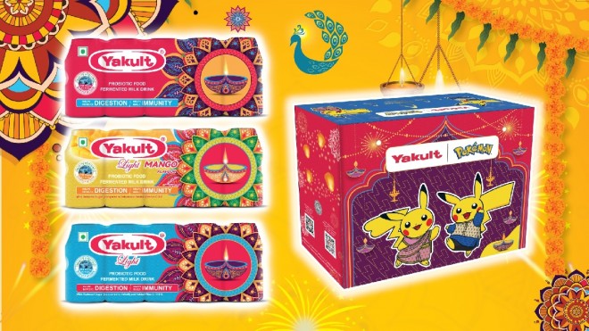 Collaborated with Yakult, a familiar brand in India, and Pokémon.